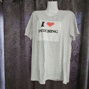 I love Snitching unisex crewneck tee large